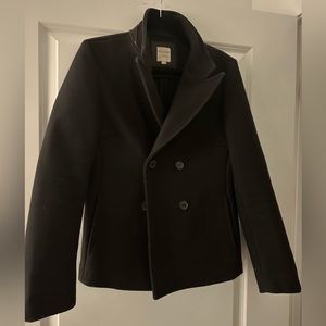 Billy Reid classic navy wool peacoat